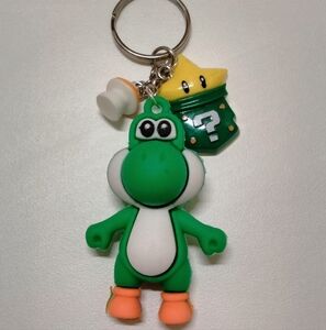 New- Green Yoshi Keychain with Charms